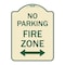 Signmission No Parking Fire Zone W/ Bidirectional Arrow Heavy-Gauge Aluminum Sign, 24" x 18", TG-1824-23619 A-DES-TG-1824-23619 - alternate 1